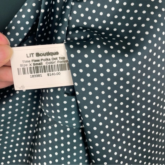 C/MEO NWT green polka dot crop top - Picture 5 of 8